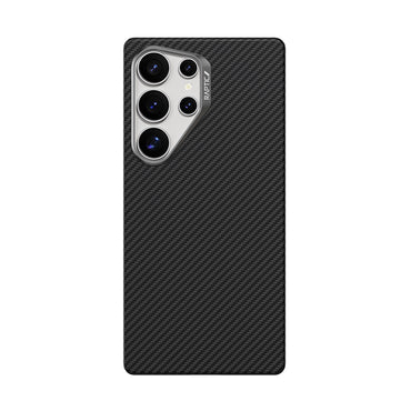 Galaxy S25 Ultra Kılıf M-safe Şarj Özellikli 600D Metal Kamera Çerçeveli Raptic Aramid Fiber Serisi Kapak Siyah