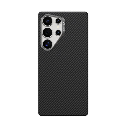 Galaxy S25 Ultra Kılıf M-safe Şarj Özellikli 600D Metal Kamera Çerçeveli Raptic Aramid Fiber Serisi Kapak Siyah