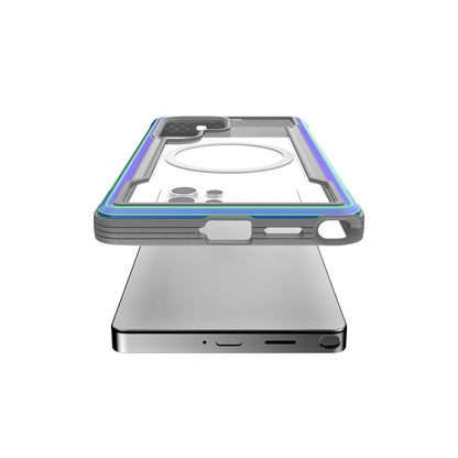 Galaxy S25 Ultra Kılıf M-safe Şarj Özellikli Airbagli Raptic Shield Serisi Şeffaf Arka Yüzey Kapak Kırmızı