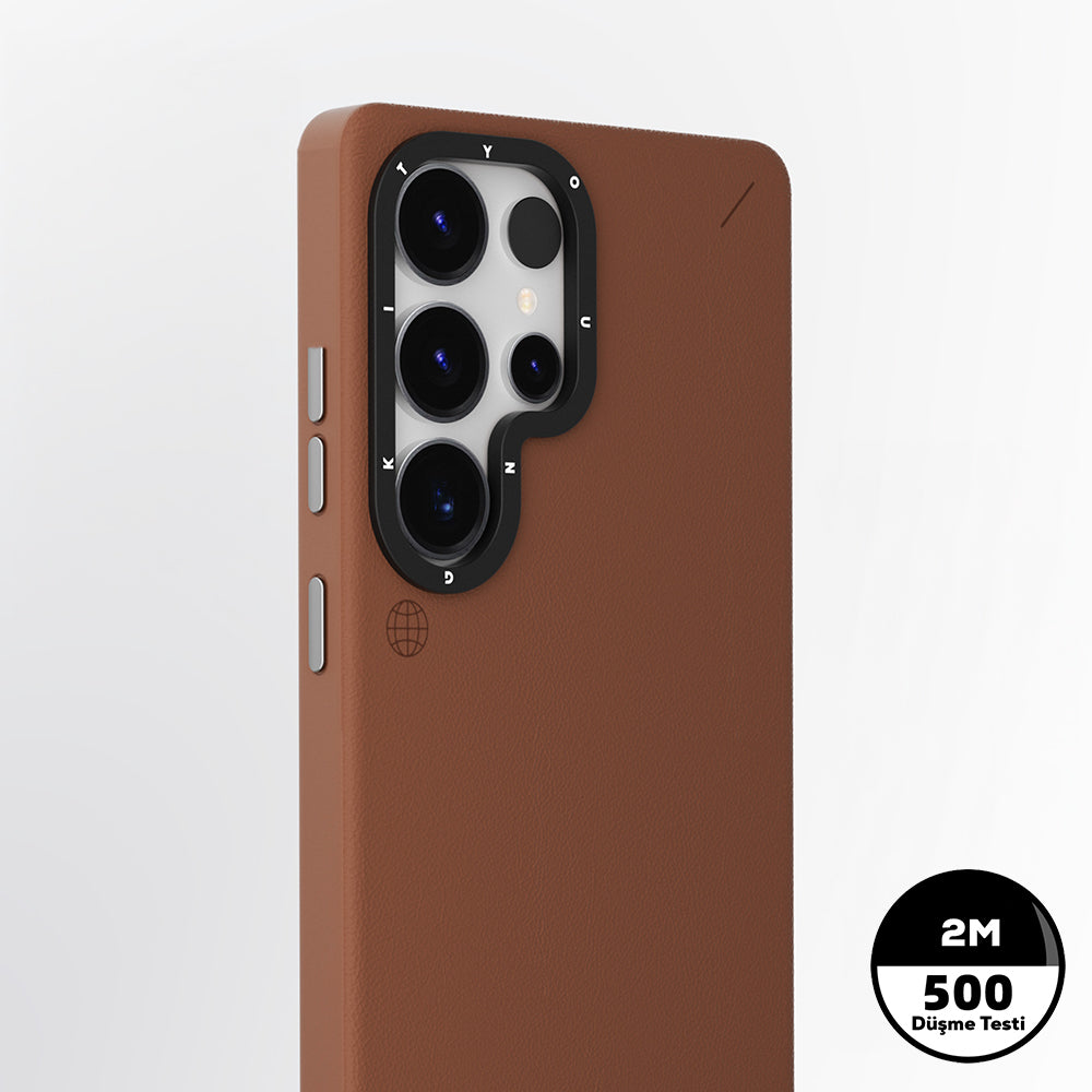 Galaxy S25 Ultra Kılıf M-safe Şarj Özellikli Basit Mat Deri Desenli Youngkit Tech Fashion Serisi Kapak Gümüş