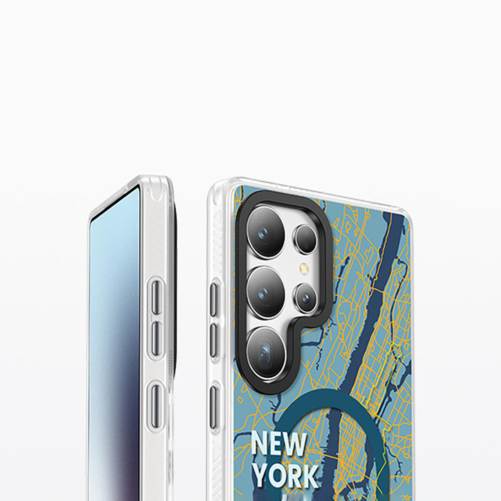 Galaxy S25 Ultra Kılıf M-safe Şarj Özellikli Benks Dynamic City Serisi Kapak Siyah