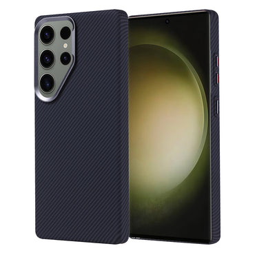 Galaxy S25 Ultra Case with M-safe Charging Function Carbon Fiber Look Zore Nekst Cover Gold 