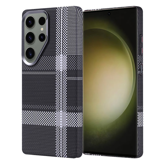 Galaxy S25 Ultra Case M-safe Charging Feature Carbon Fiber Look Zore Next Cover Gray-Black 