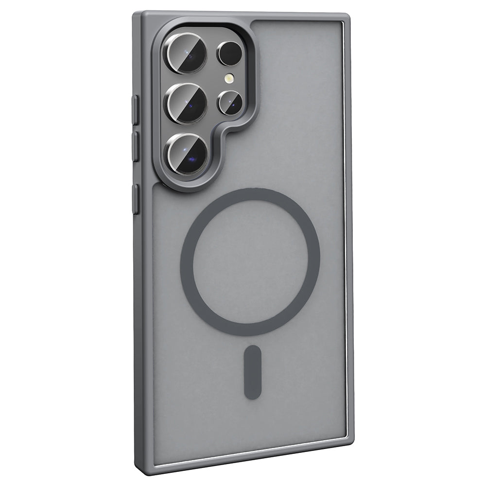 Galaxy S25 Ultra Case M-safe Charging Feature Matte Back Surface Zore Sio Cover Beige 