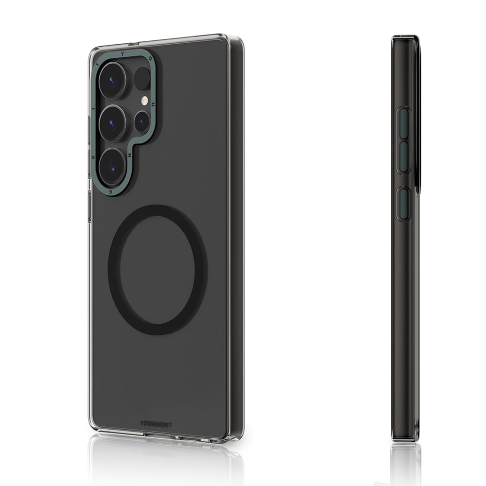 Galaxy S25 Ultra Kılıf M-safe Şarj Özellikli Şeffaf Youngkit Crystal Shield Serisi Kapak Şeffaf