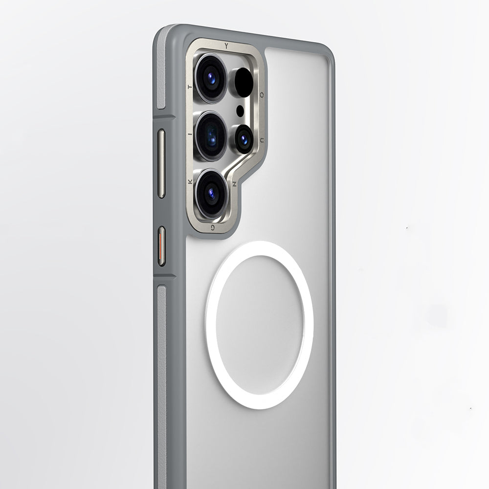 Galaxy S25 Ultra Kılıf M-safe Şarj Özellikli Youngkit Rock Sand Serisi Kapak Siyah