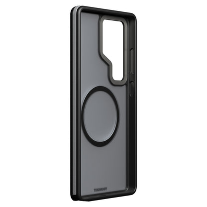 Galaxy S25 Ultra Kılıf M-safe Şarj Özellikli Youngkit Rock Sand Serisi Kapak Gri