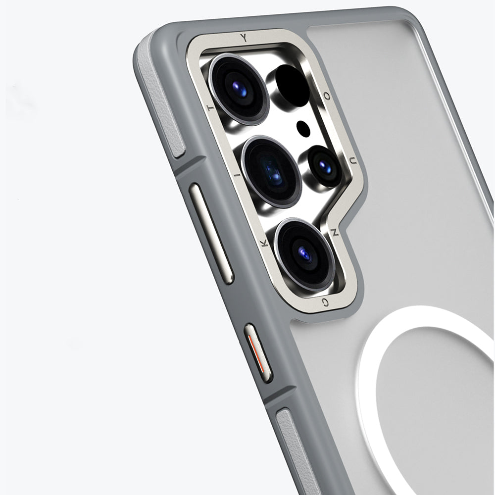 Galaxy S25 Ultra Kılıf M-safe Şarj Özellikli Youngkit Rock Sand Serisi Kapak Siyah