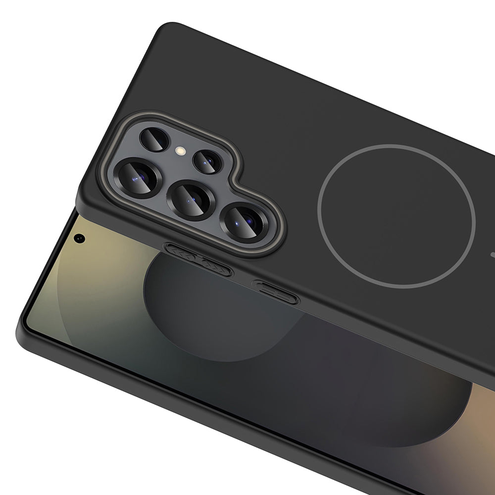 Galaxy S25 Ultra Kılıf M-safe Şarj Özellikli Zore Ruby Sert Kapak Lacivert