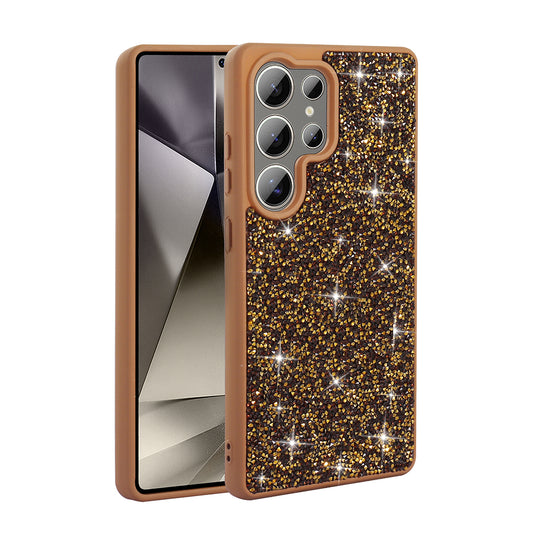 Galaxy S25 Ultra Case Shiny Stone Design Zore Diamond Cover Gold