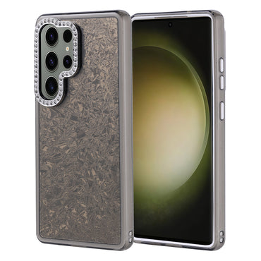 Galaxy S25 Ultra Case Stone Design Zore Door Cover Silver 