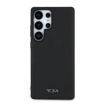 Galaxy S25 Ultra Kılıf TUMI M-safe Şarj Özellikli Deri Noktalı Dizayn Kapak Siyah