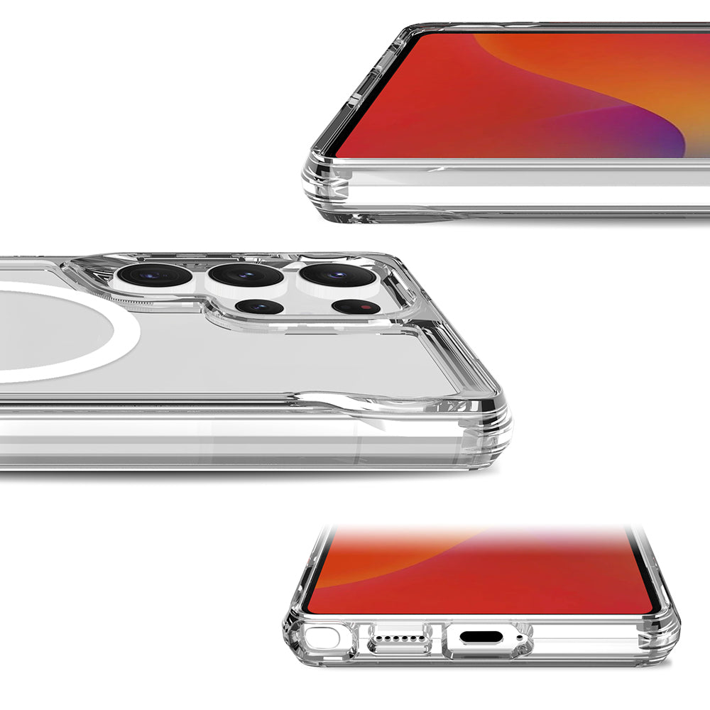 Galaxy S25 Ultra Case Zore M-safe Charging Feature T-Max M-safe Cover Transparent