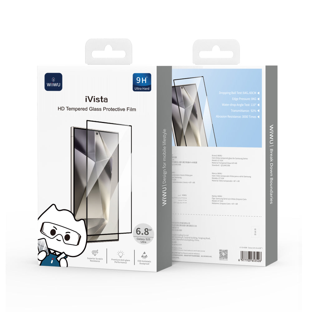 Galaxy S25 Ultra Wiwu iVista Super Hardness Screen Protector Black 
