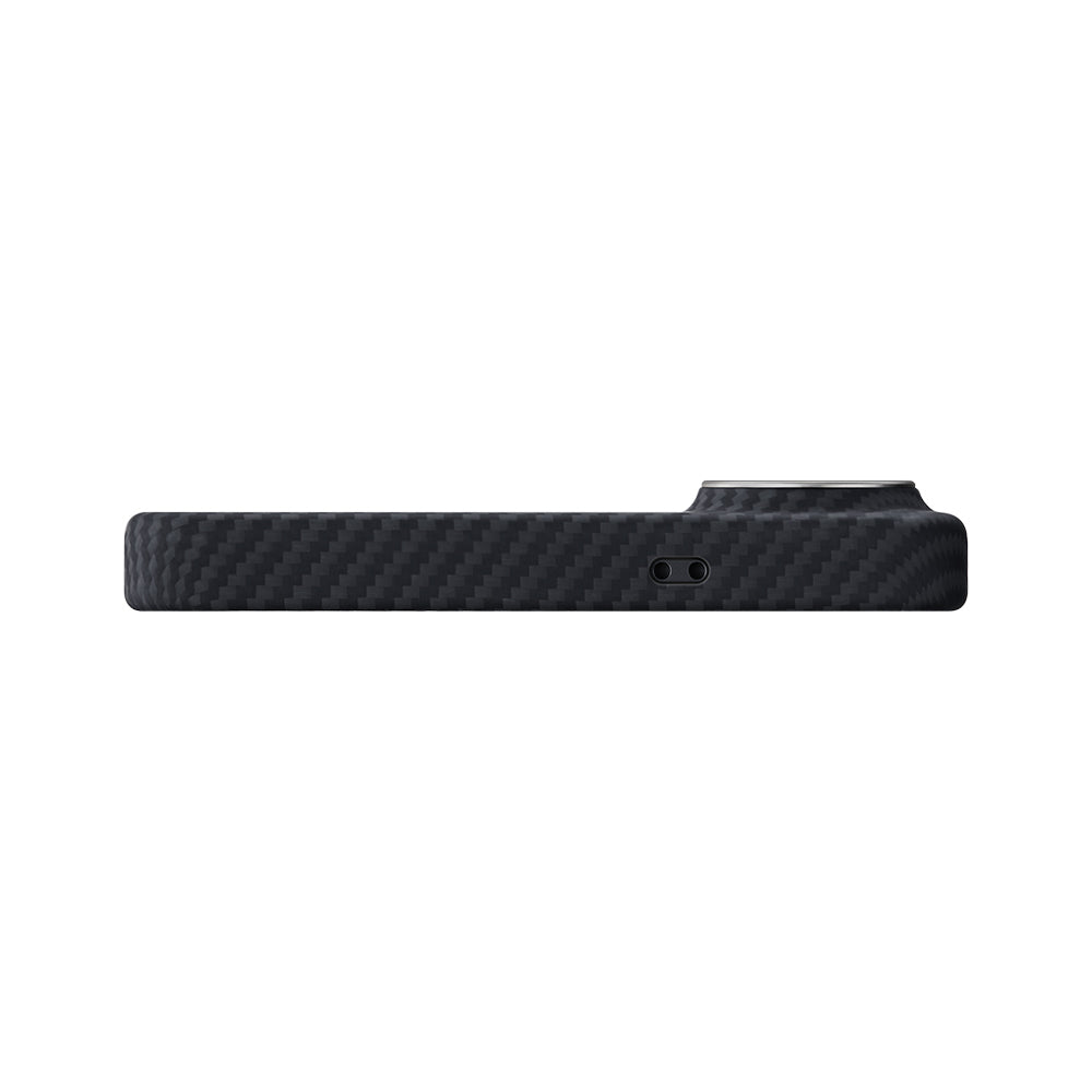 Galaxy S26 Kılıf M-safe Şarj Özellikli 600D Aramid Fiber Pitaka Edge Serisi Black-Grey Twill Kapak