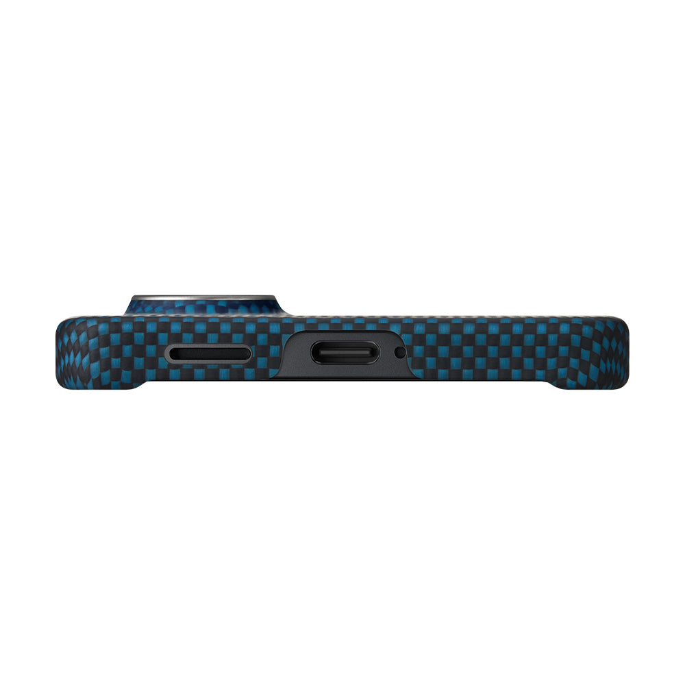 Galaxy S26 Kılıf M-safe Şarj Özellikli Aramid Fiber Pitaka Tactile Woven Sunset-Moonrise Serisi Kapak