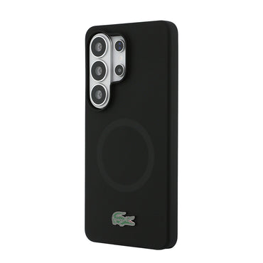 Galaxy S26 Ultra Kılıf Lacoste Orjinal Lisanslı M-safe Şarj Özellikli İkonik Logolu Metal Kamera Çerçeveli Silikon Kapak