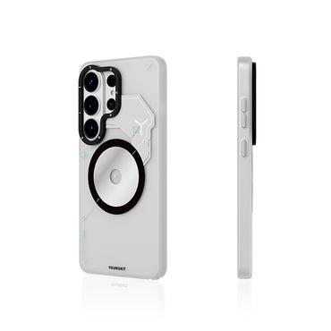 Galaxy S26 Ultra Kılıf M-safe Şarj Özellikli Disk Desenli Youngkit Disc Battle Kapak