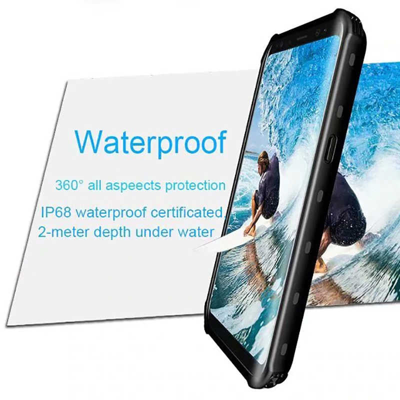 Galaxy S8 Plus Case 1-1 Waterproof Case Black