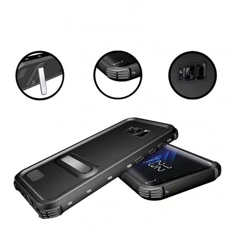 Galaxy S8 Plus Case 1-1 Waterproof Case Black
