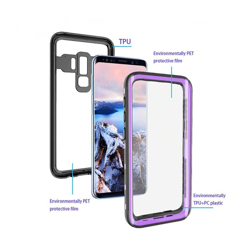 Galaxy S9 Plus Case 1-1 Waterproof Case Black