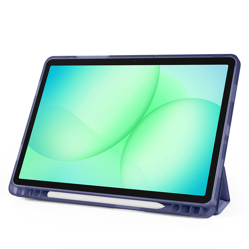 Galaxy Tab A11 Plus Kılıf Zore Tri Folding Kalem Bölmeli Standlı Kılıf