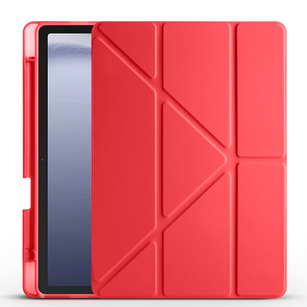 Galaxy Tab A11 Plus Kılıf Zore Tri Folding Kalem Bölmeli Standlı Kılıf