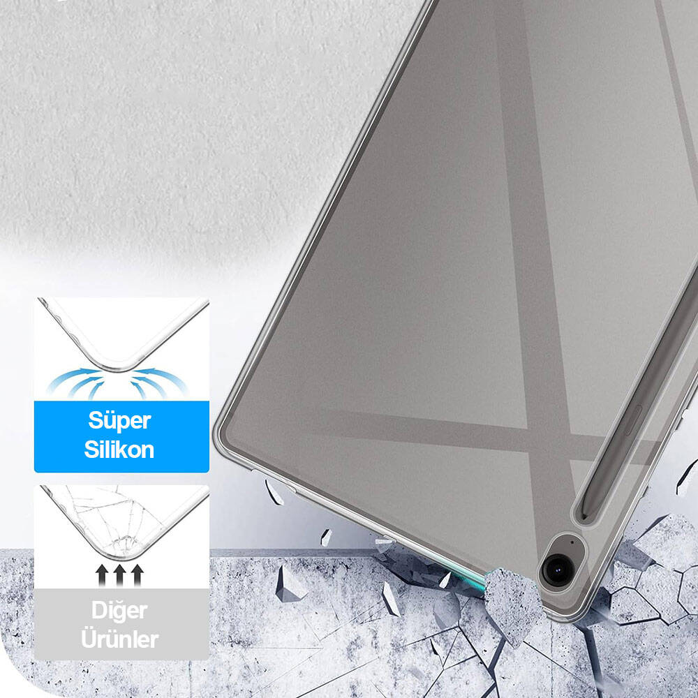 Galaxy Tab S10 FE Case Zore Tablet Super Silicone Cover Colorless