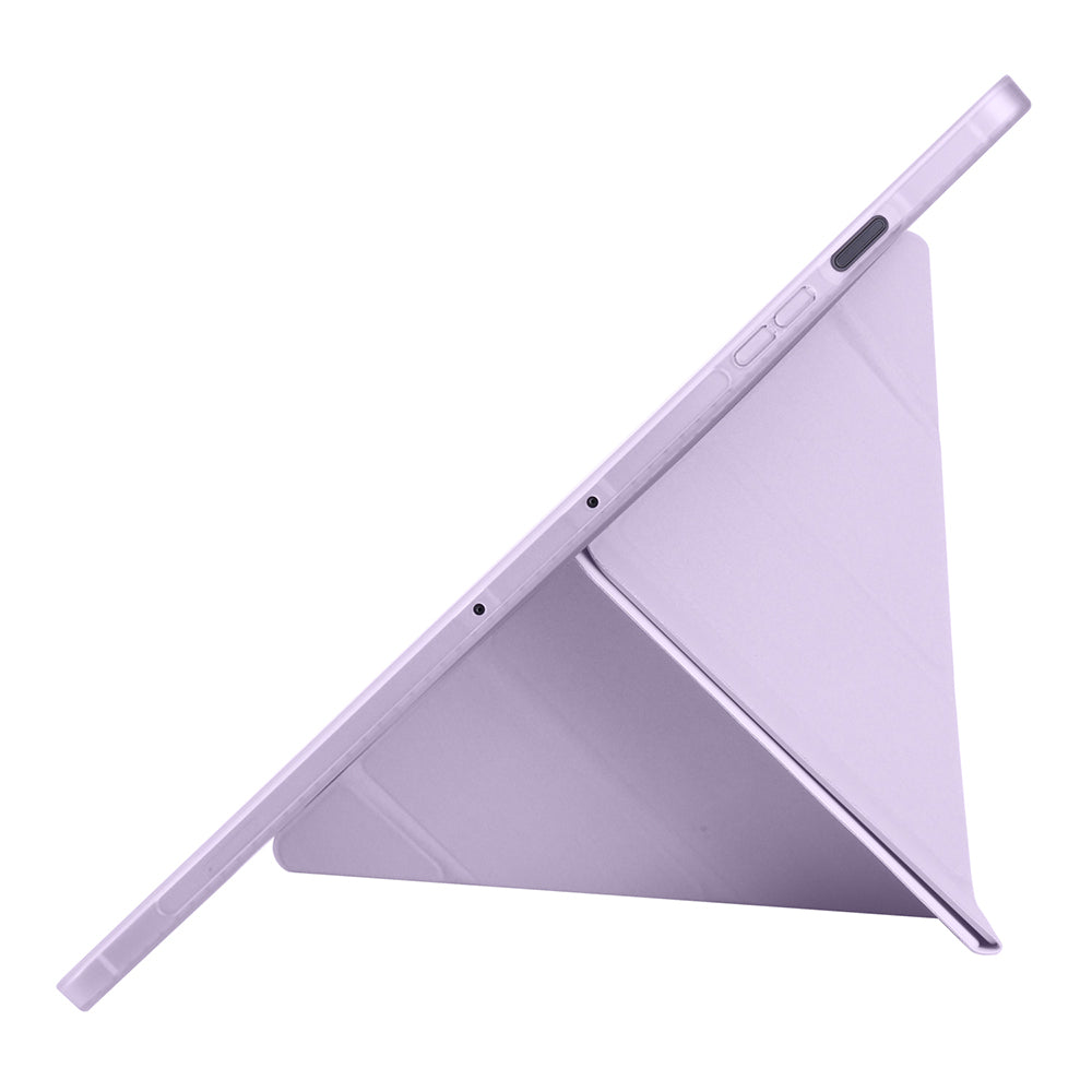 Galaxy Tab S10 FE Plus Case Zore Tri Folding Stand Case with Pen Compartment Rose Gold 