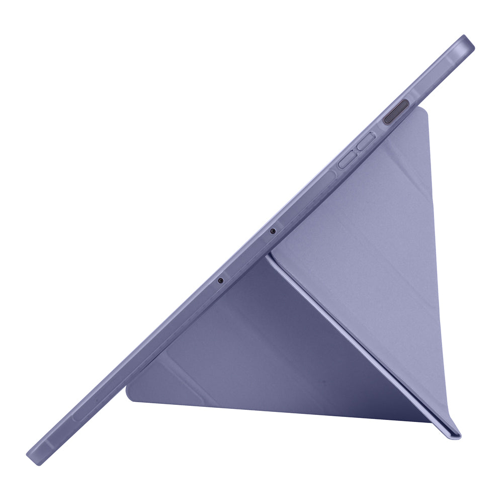 Galaxy Tab S10 FE Plus Case Zore Tri Folding Stand Case with Pen Compartment Black 