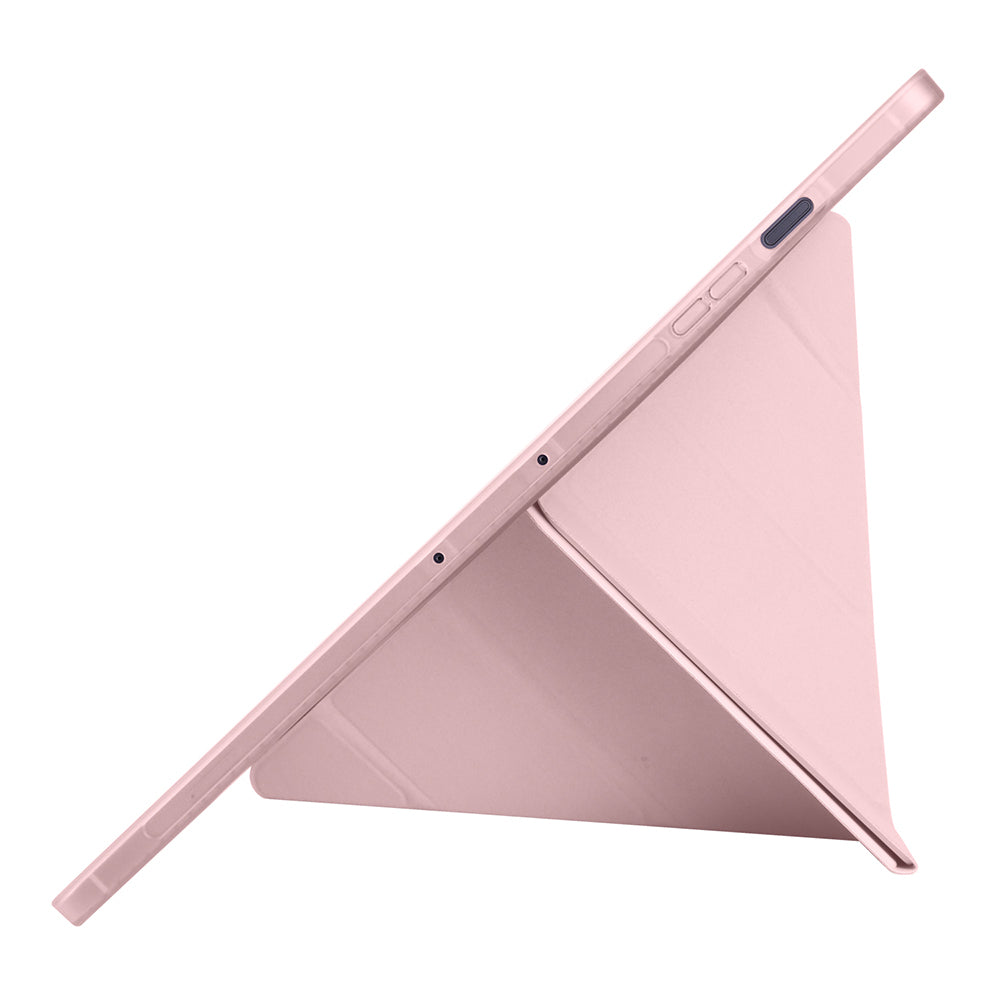 Galaxy Tab S10 FE Plus Case Zore Tri Folding Stand Case with Pen Compartment Black 