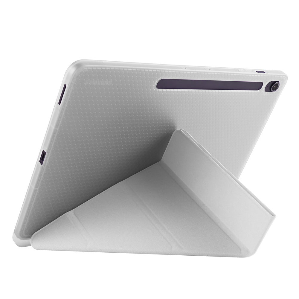 Galaxy Tab S10 FE Plus Case Zore Tri Folding Stand Case with Pen Compartment Black 