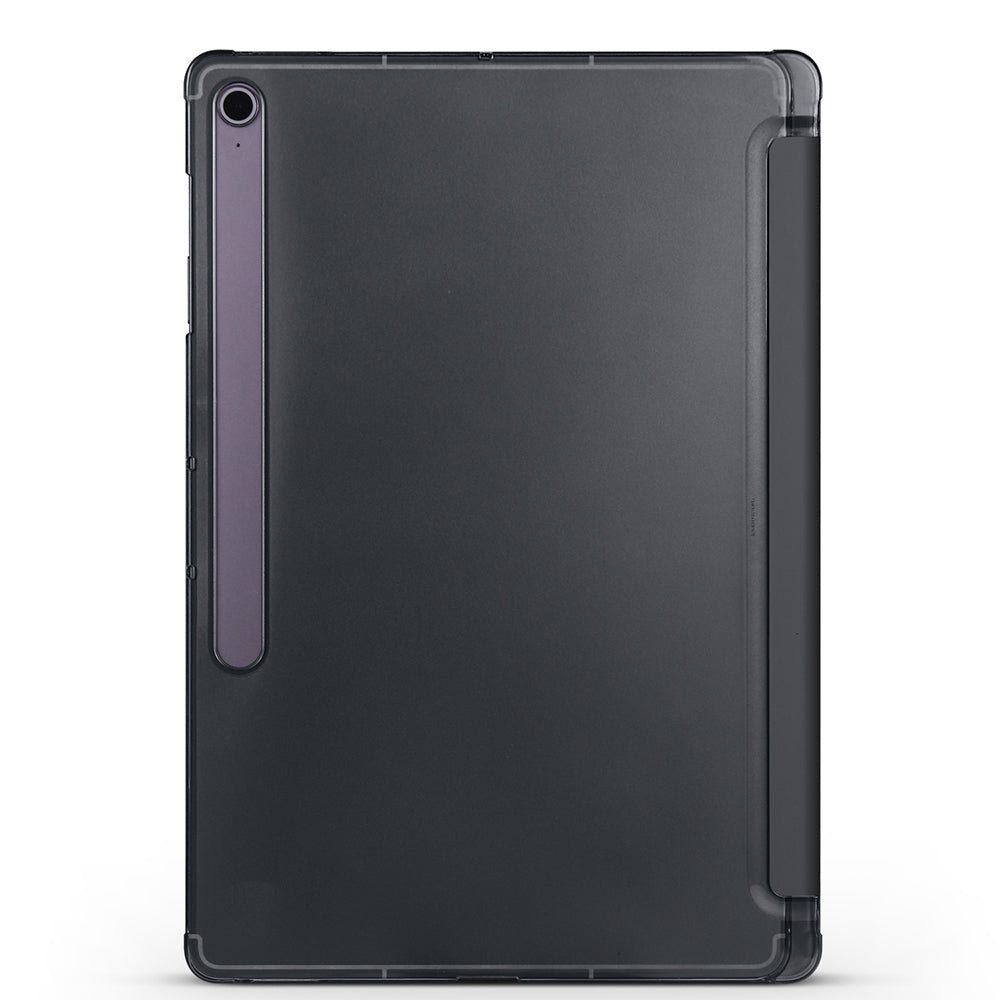 Galaxy Tab S10 FE Plus Zore Smart Cover with Pen Compartment and Stand 1-in-1 Case Gray