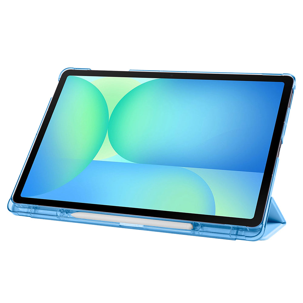 Galaxy Tab S10 FE Plus Zore Smart Cover with Pen Compartment and Stand 1-in-1 Case Black