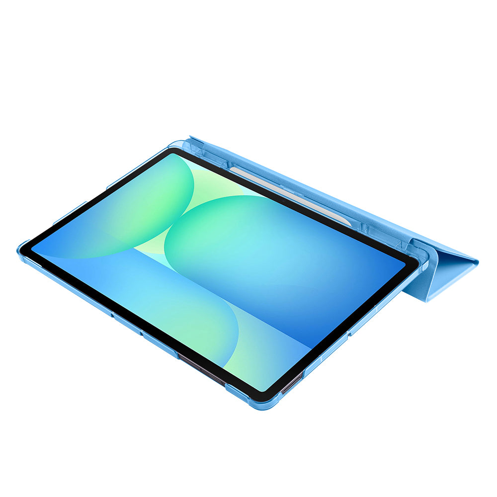 Galaxy Tab S10 FE Plus Zore Smart Cover with Pen Compartment and Stand 1-in-1 Case Navy Blue