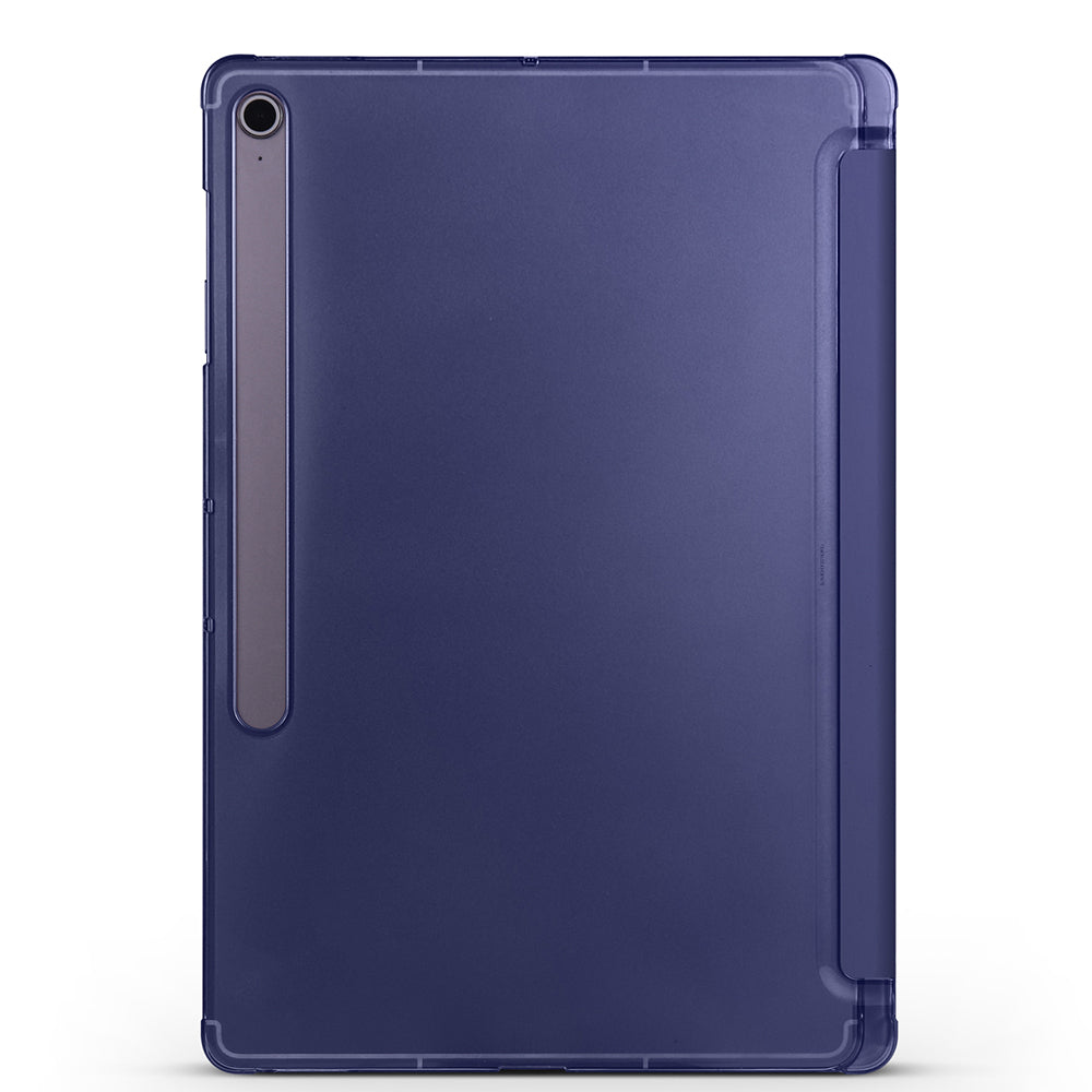 Galaxy Tab S10 FE Plus Zore Smart Cover with Pen Compartment and Stand 1-in-1 Case Navy Blue