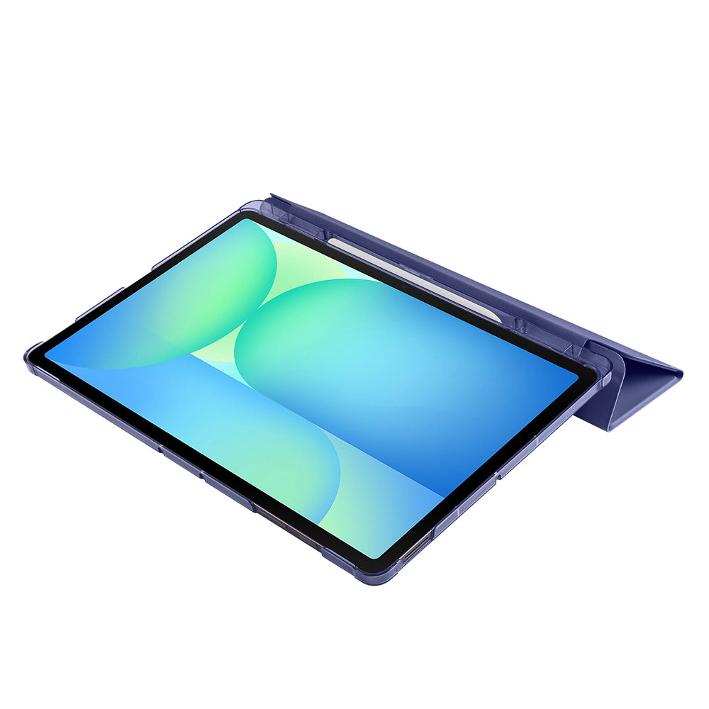 Galaxy Tab S10 FE Plus Zore Smart Cover with Pen Compartment and Stand 1-in-1 Case Black