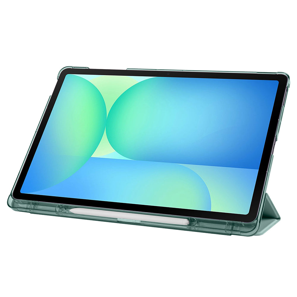 Galaxy Tab S10 FE Plus Zore Smart Cover with Pen Compartment and Stand 1-in-1 Case Blue