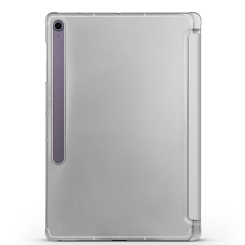 Galaxy Tab S10 FE Plus Zore Smart Cover with Pen Compartment and Stand 1-in-1 Case Gray