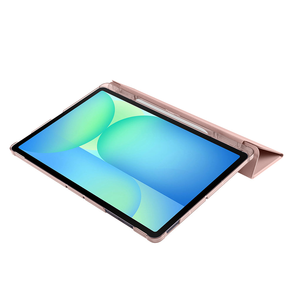 Galaxy Tab S10 FE Plus Zore Smart Cover with Pen Compartment and Stand 1-in-1 Case Gray
