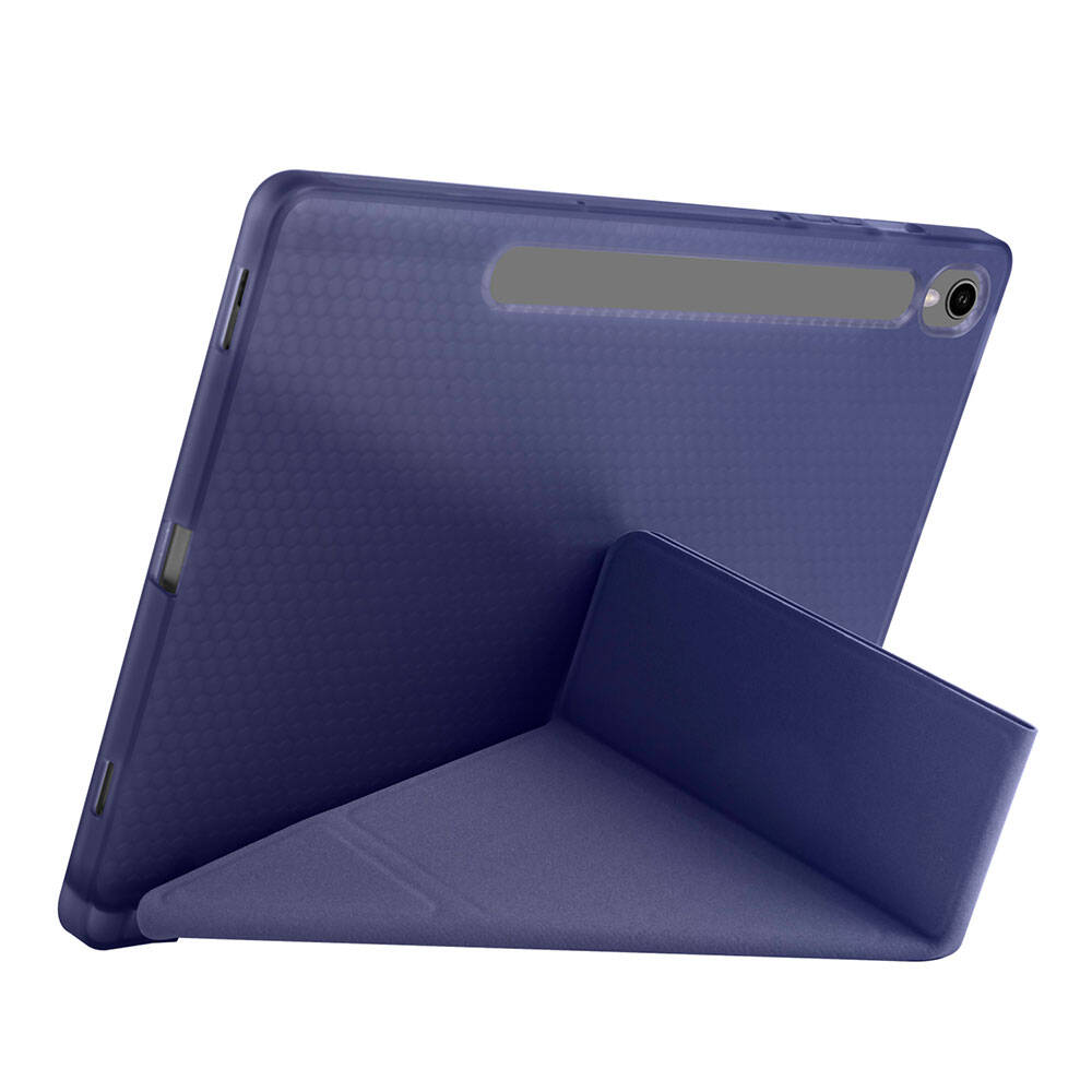 Galaxy Tab S10 Lite Case Zore Tri Folding Stand Case with Pen Compartment Rose Gold 