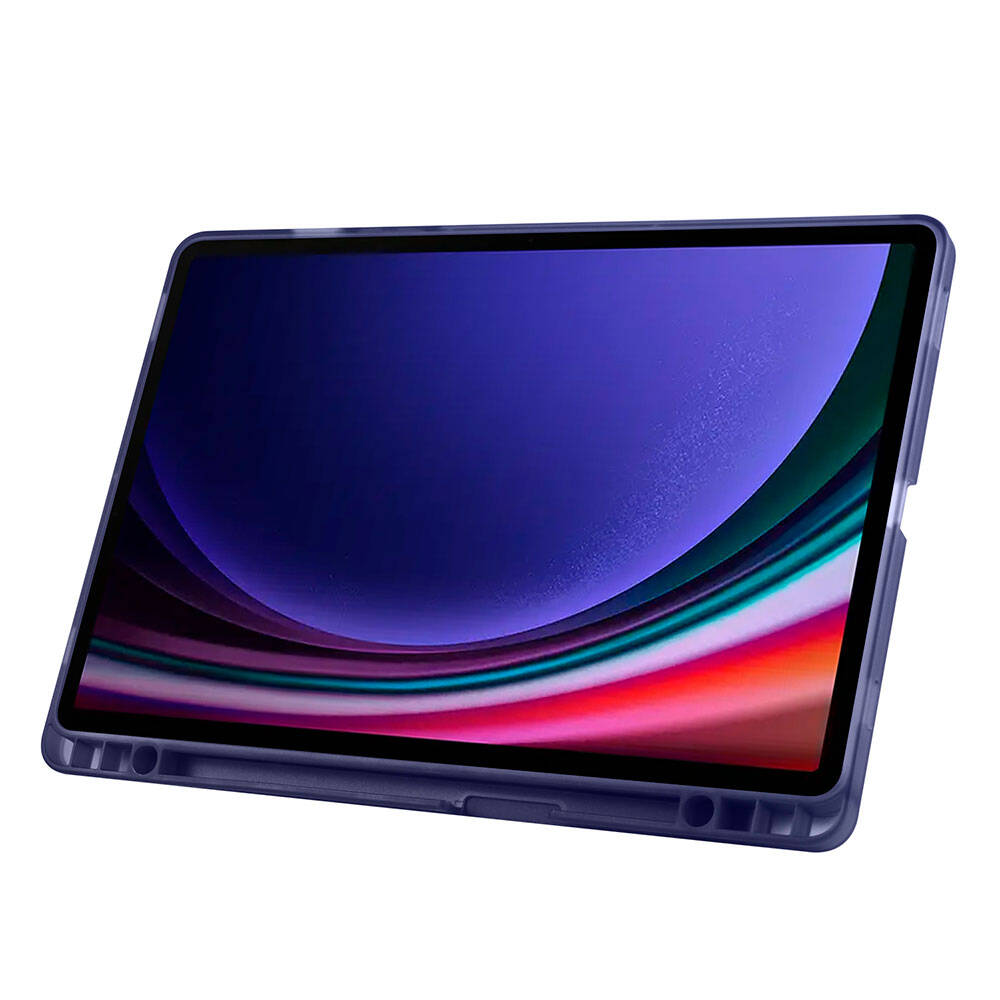 Galaxy Tab S10 Lite Case Zore Tri Folding Stand Case with Pen Compartment Rose Gold 