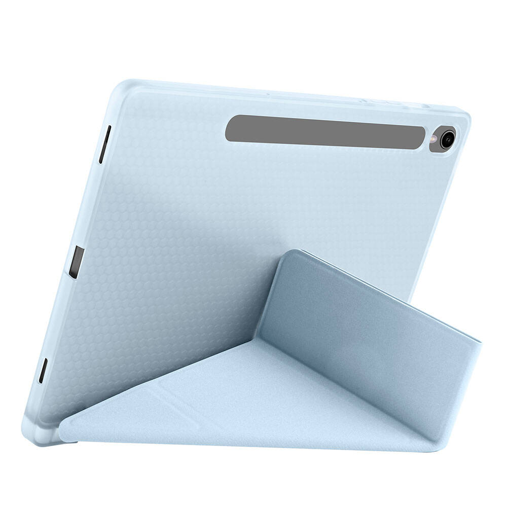 Galaxy Tab S10 Lite Case Zore Tri Folding Stand Case with Pen Compartment Rose Gold 