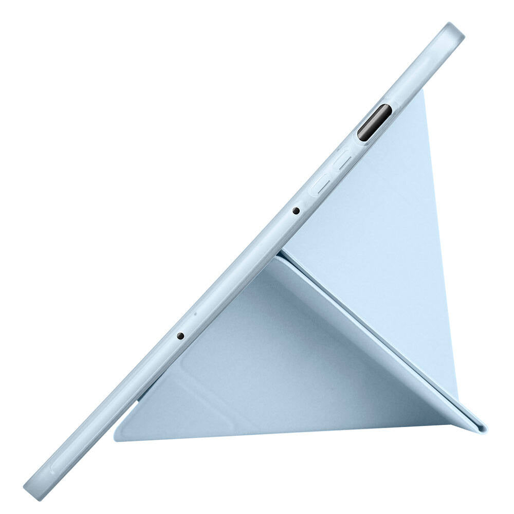 Galaxy Tab S10 Lite Case Zore Tri Folding Stand Case with Pen Compartment Blue 