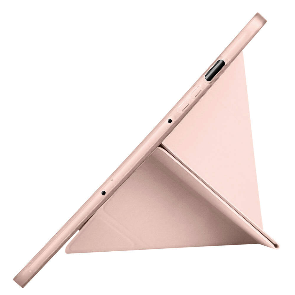Galaxy Tab S10 Lite Case Zore Tri Folding Stand Case with Pen Compartment Rose Gold 