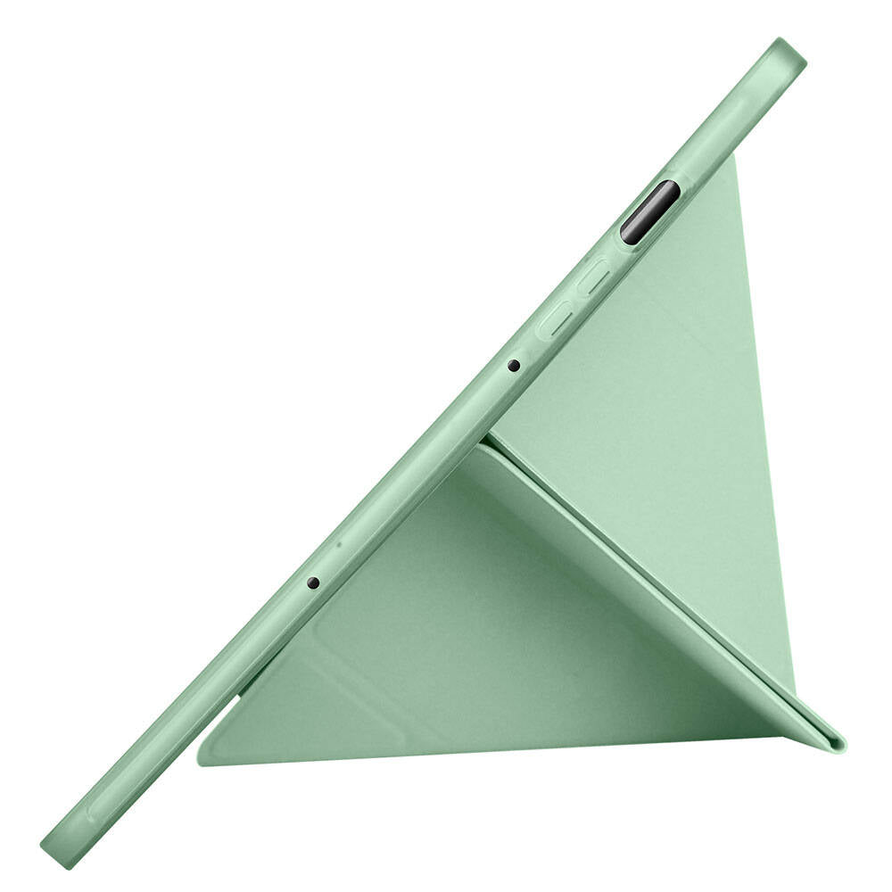 Galaxy Tab S10 Lite Kılıf Zore Tri Folding Kalem Bölmeli Standlı Kılıf Rose Gold