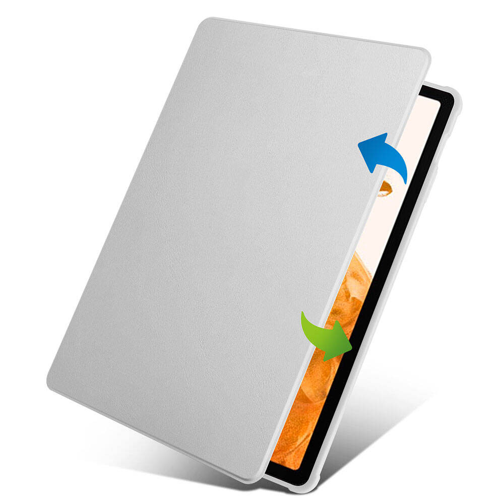 Galaxy Tab S10 Plus Case Zore Thermal Pen Compartment Rotating Stand Case Light Green 