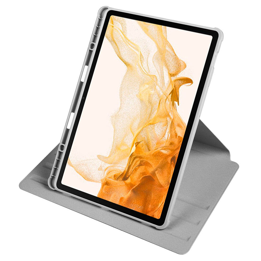 Galaxy Tab S10 Plus Case Zore Thermal Pen Compartment Rotating Stand Case Navy Blue 