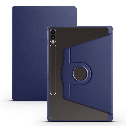 Galaxy Tab S10 Plus Case Zore Thermal Pen Compartment Rotating Stand Case Navy Blue 