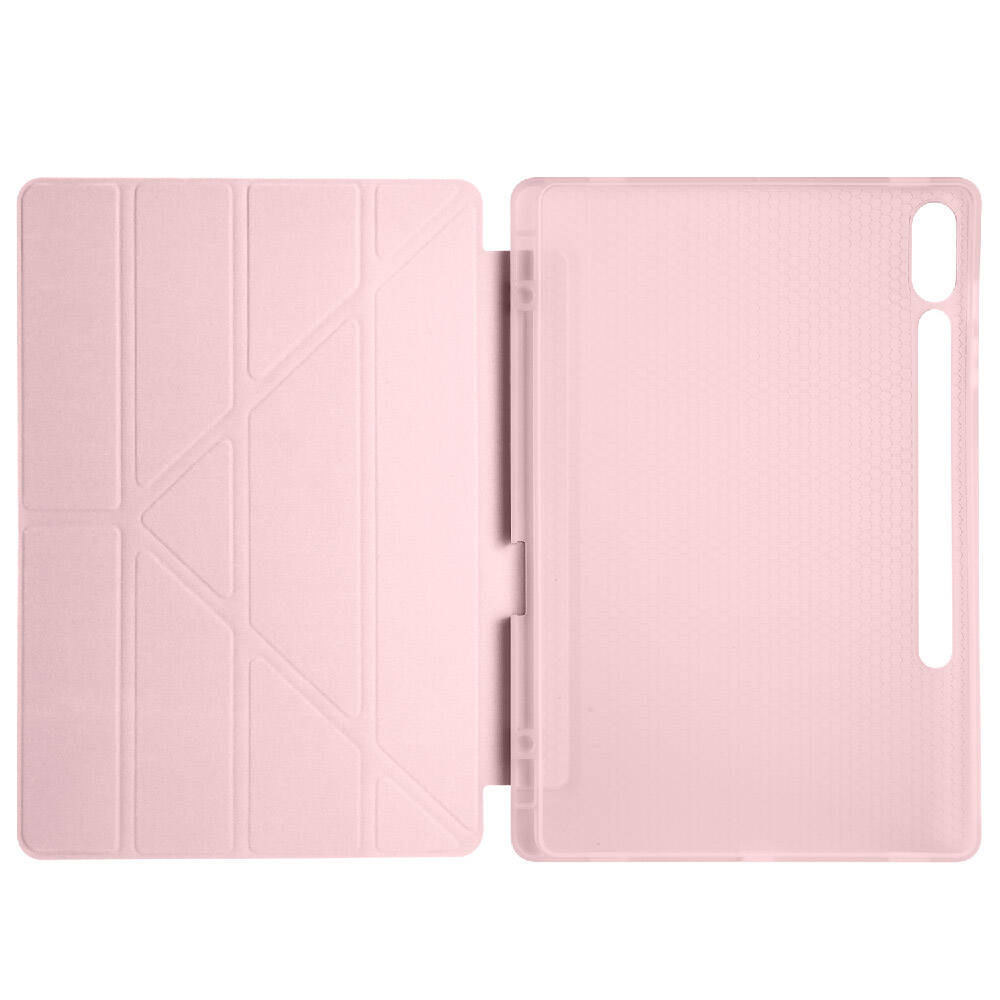 Galaxy Tab S10 Plus Case Zore Tri Folding Stand Case with Pen Compartment Dark Green 
